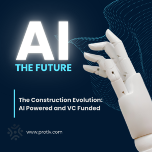 AI the future poster with robot hand
