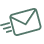A message symbol in green color with no background