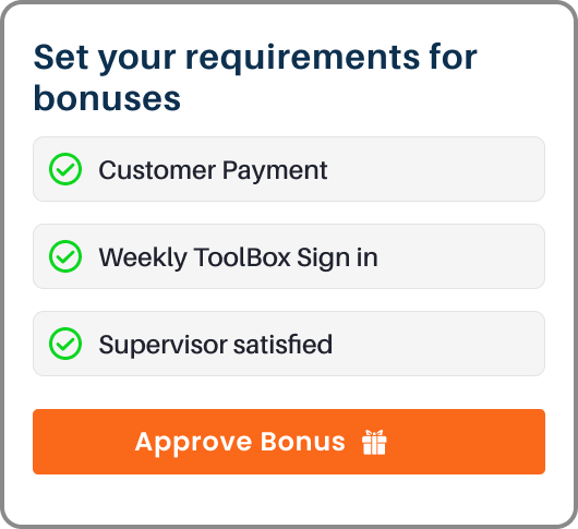 Set your requirement for bonus option page