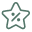 A star sign in green color with no background